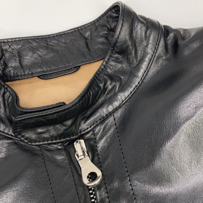 Cinquanta H-502 Horse Leather Single Jacket Black Size 44