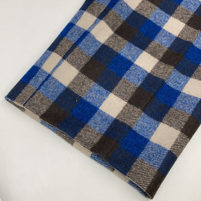 ISAIA Blue Brown Checked Wool Pants Size 50