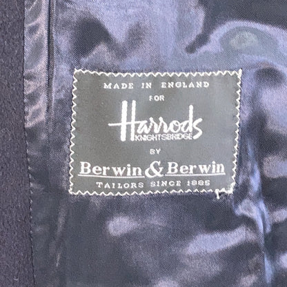 HARRODS Black Berwin Cashmere Long Coat