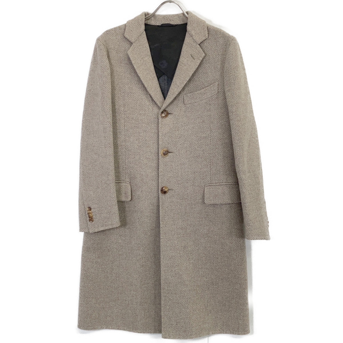 Belvest Beige Wool Chester Coat Size 46