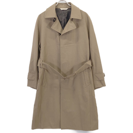 PaulStuart Beige Belted Wool Bal Collar Coat Size 48