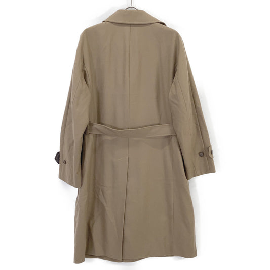PaulStuart Beige Belted Wool Bal Collar Coat Size 48