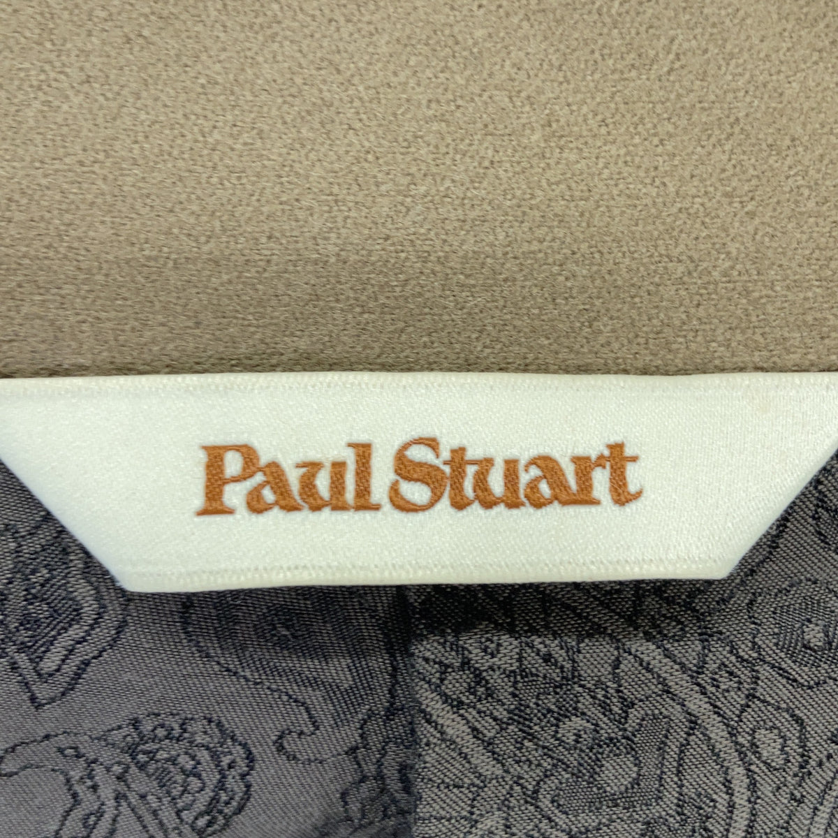 PaulStuart Beige Belted Wool Bal Collar Coat Size 48
