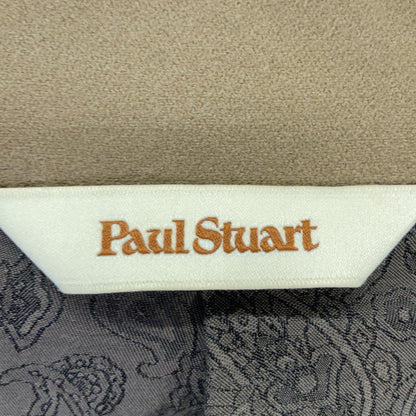 PaulStuart Beige Belted Wool Bal Collar Coat Size 48