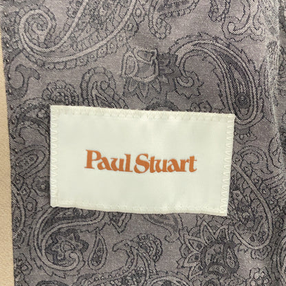 PaulStuart Beige Belted Wool Bal Collar Coat Size 48