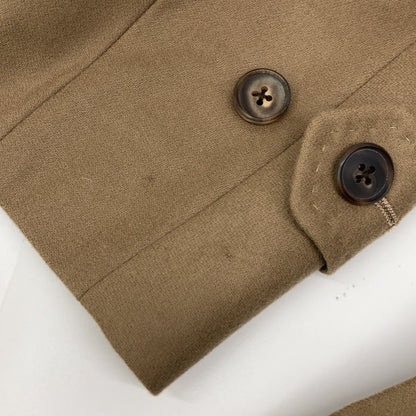 PaulStuart Beige Belted Wool Bal Collar Coat Size 48