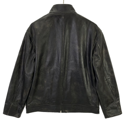 BRD- Basic Leather Vintage Black Jacket Size MAX
