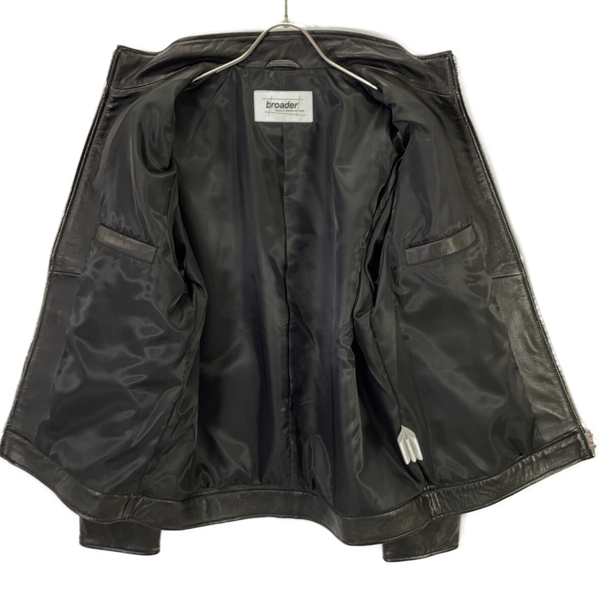 BRD- Basic Leather Vintage Black Jacket Size MAX