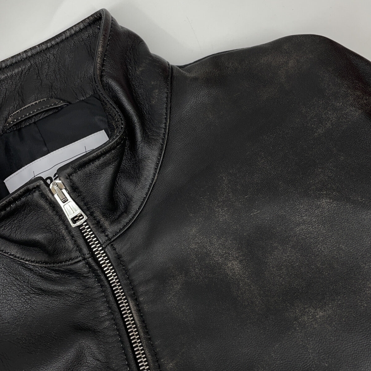 BRD- Basic Leather Vintage Black Jacket Size MAX