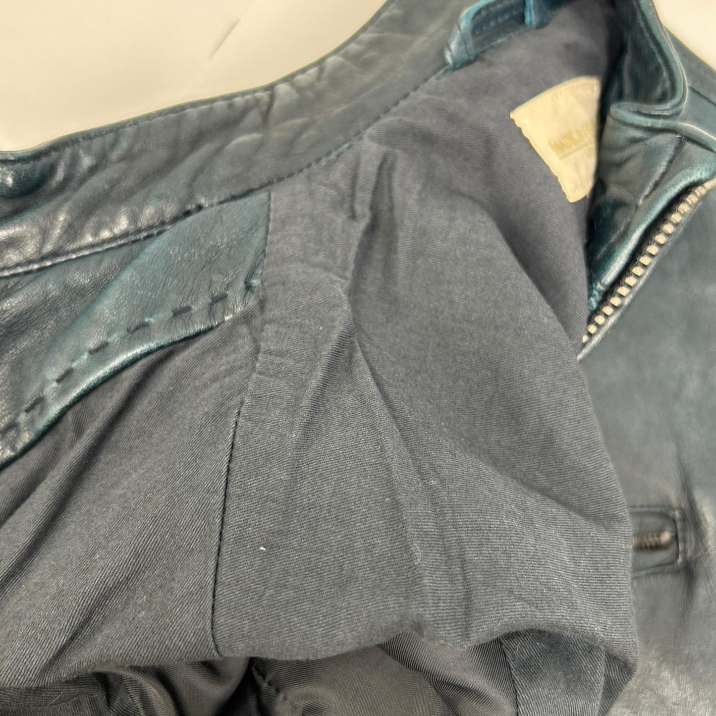 LEVI'S MADE&CRAFTED Indigo Lamb Leather Jacket Size 1