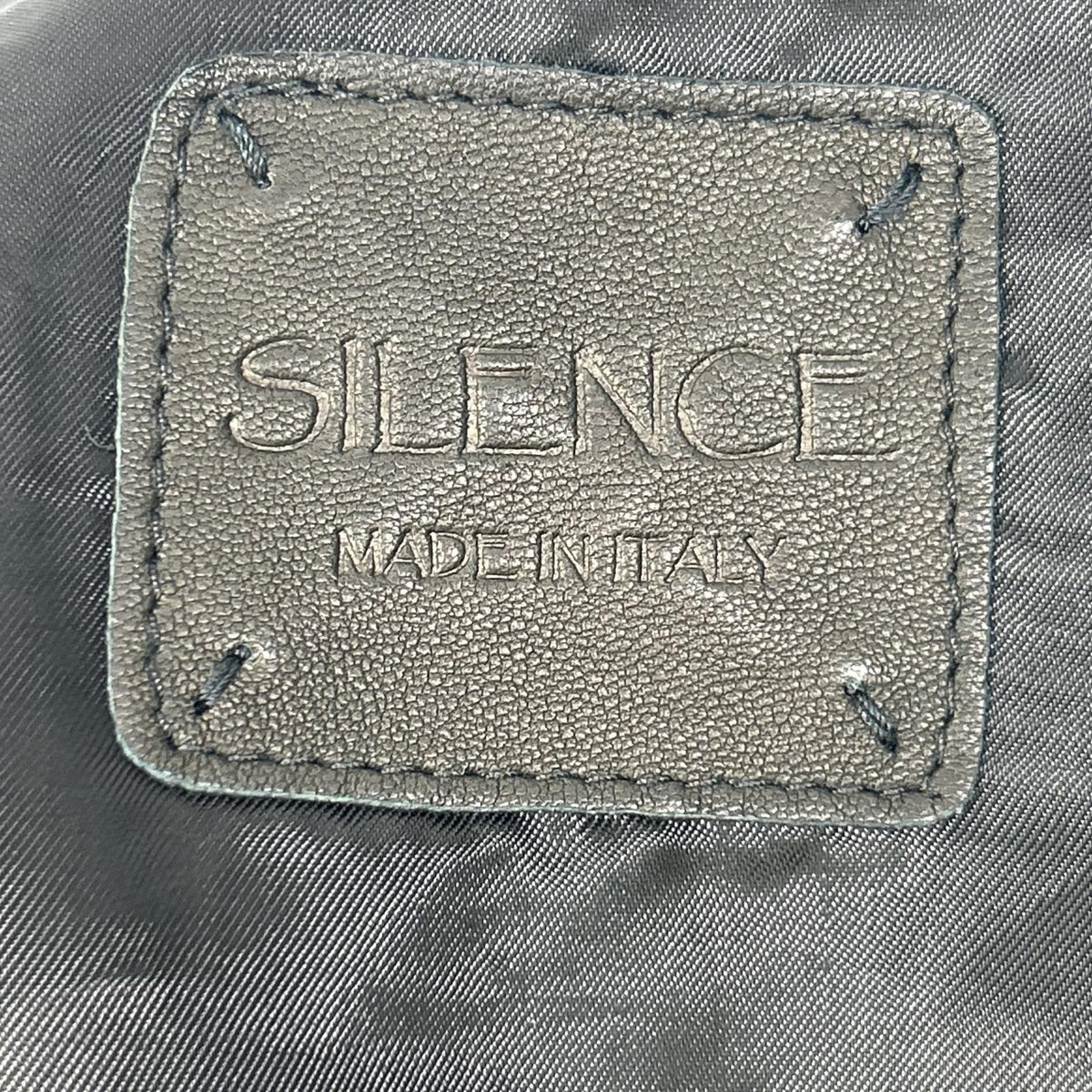 SILENCE Black Goat Leather Single Rider Jacket Size 44
