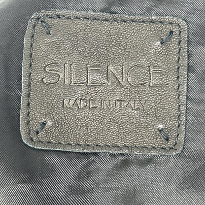 SILENCE Black Goat Leather Single Rider Jacket Size 44