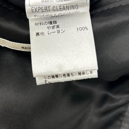 SILENCE Black Goat Leather Single Rider Jacket Size 44
