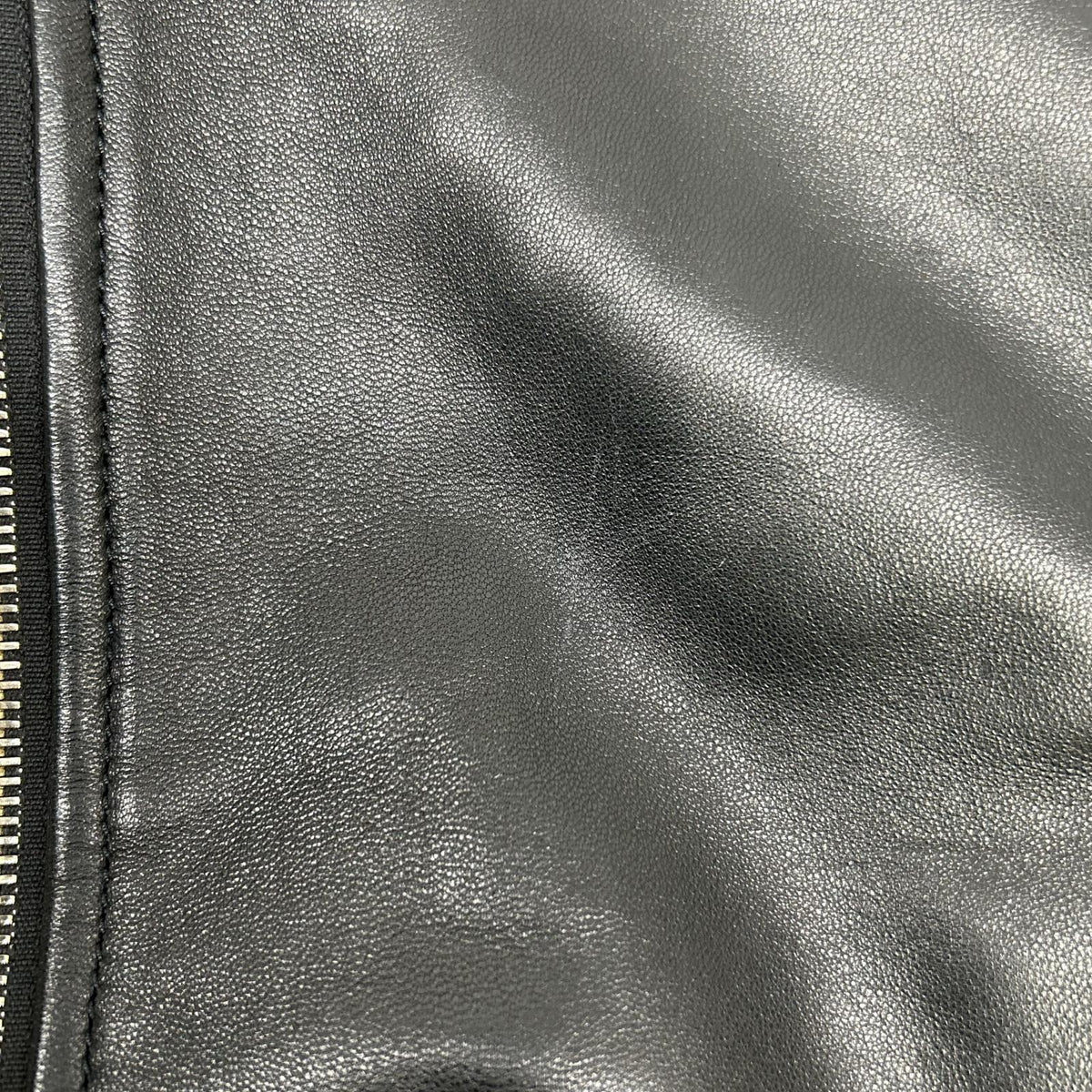 SILENCE Black Goat Leather Single Rider Jacket Size 44