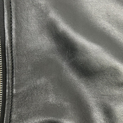 SILENCE Black Goat Leather Single Rider Jacket Size 44