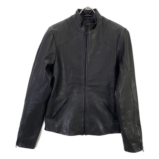 DENHAM DRIFTER Black Lamb Leather Single Rider Jacket Size S