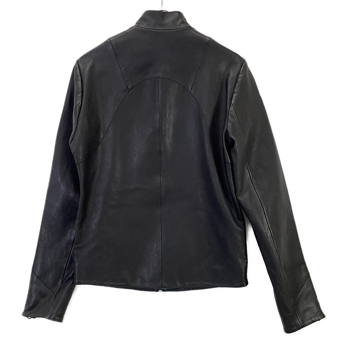 DENHAM DRIFTER Black Lamb Leather Single Rider Jacket Size S