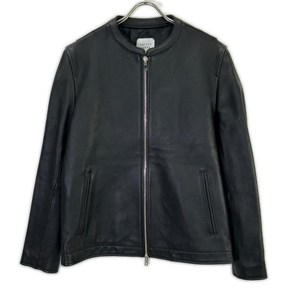 UNITED TOKYO Black Lamb Leather Single Rider Jacket Size 2