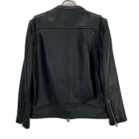 UNITED TOKYO Black Lamb Leather Single Rider Jacket Size 2