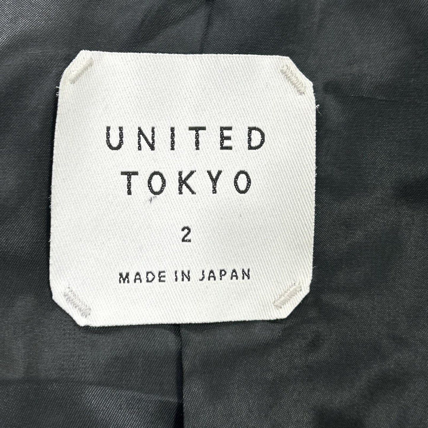 UNITED TOKYO Black Lamb Leather Single Rider Jacket Size 2