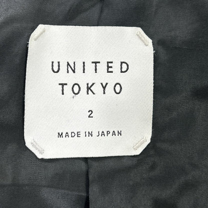 UNITED TOKYO Black Lamb Leather Single Rider Jacket Size 2