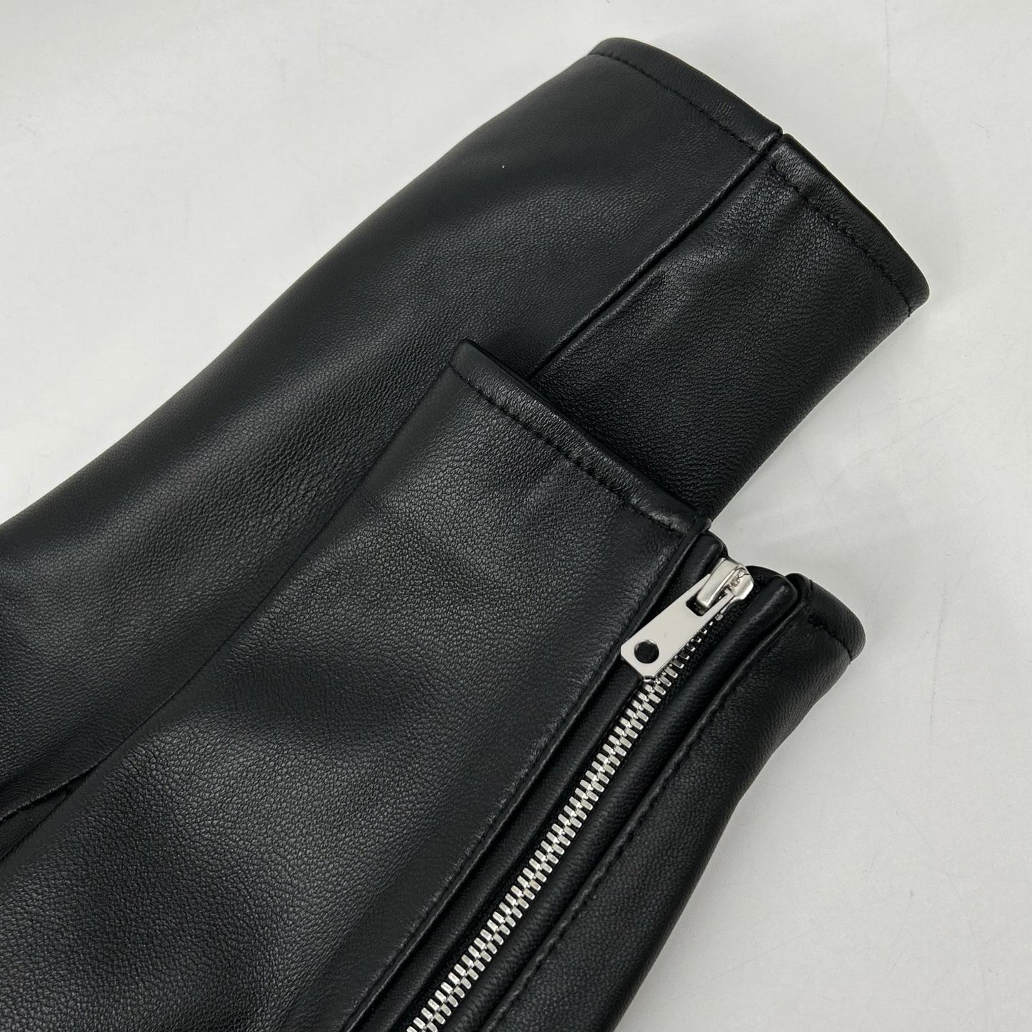 UNITED TOKYO Black Lamb Leather Single Rider Jacket Size 2