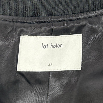 lot holon H34-207 Black Lamb Leather Quilted Jacket Size 46