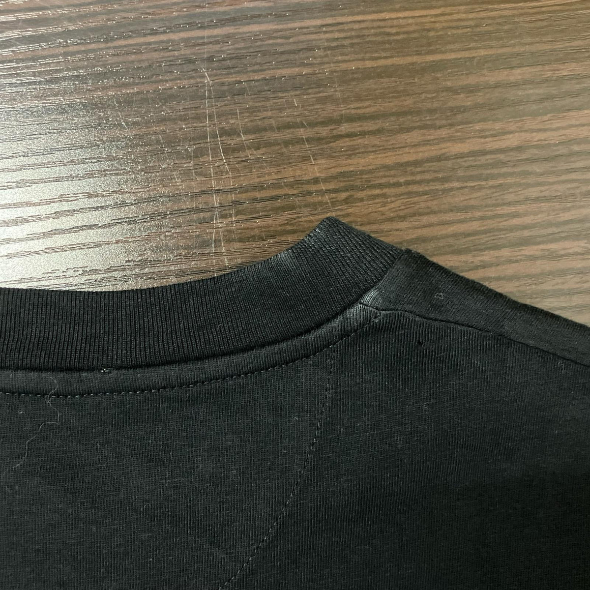 VALENTINO Black Cotton Logo Patch T-Shirt Size S