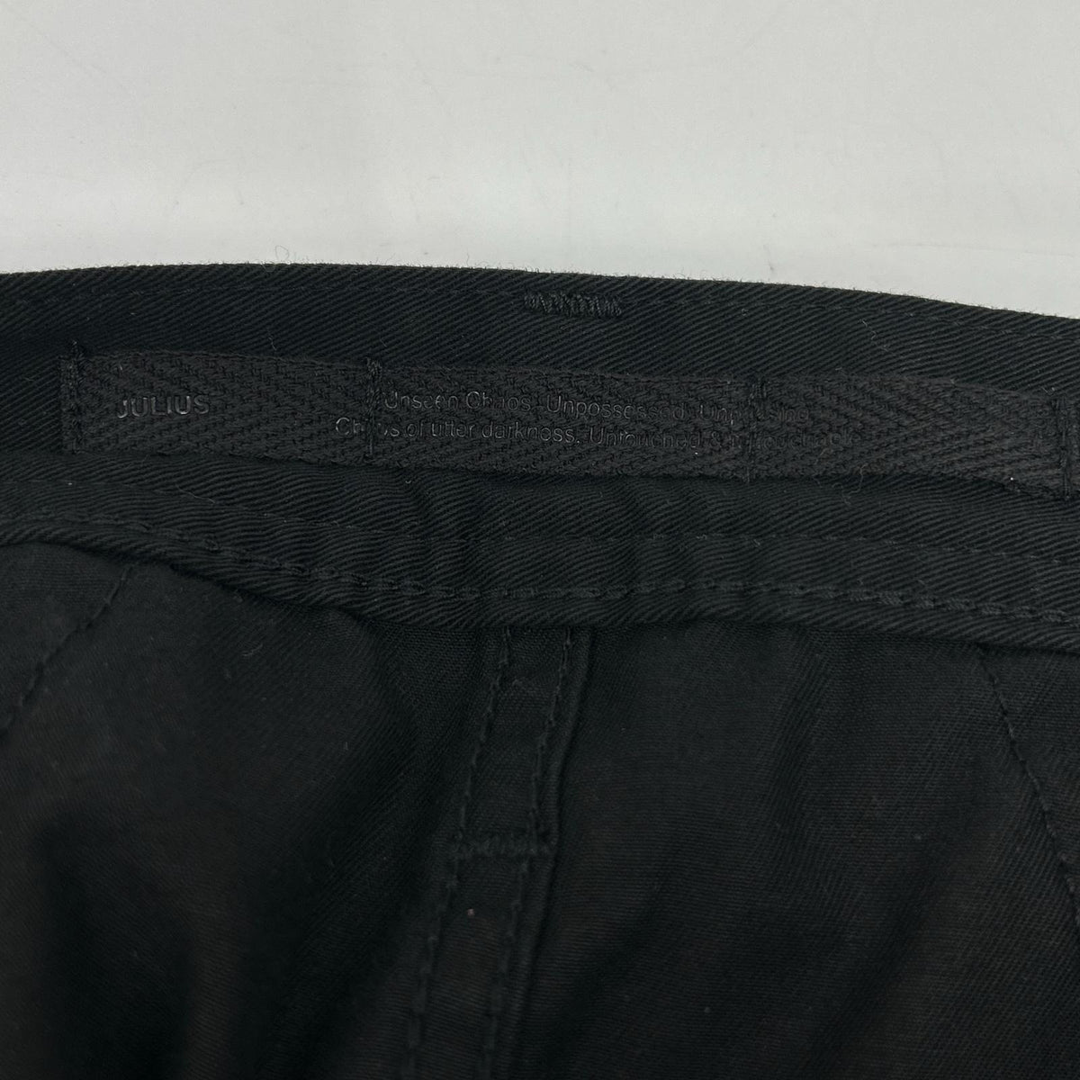 JULIUS Black Cotton Big Pocket Pants Size 2