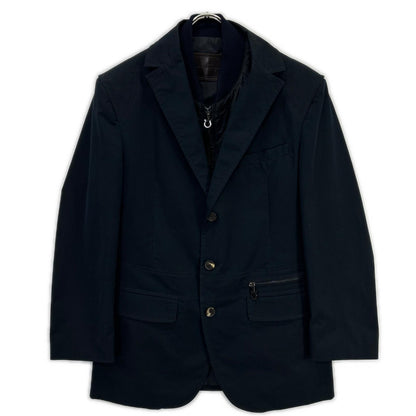 Salvatore Ferragamo Quilted Gilet Jacket Coat Black Size 46
