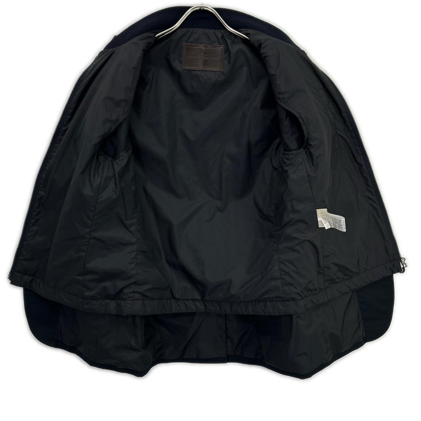 Salvatore Ferragamo Quilted Gilet Jacket Coat Black Size 46