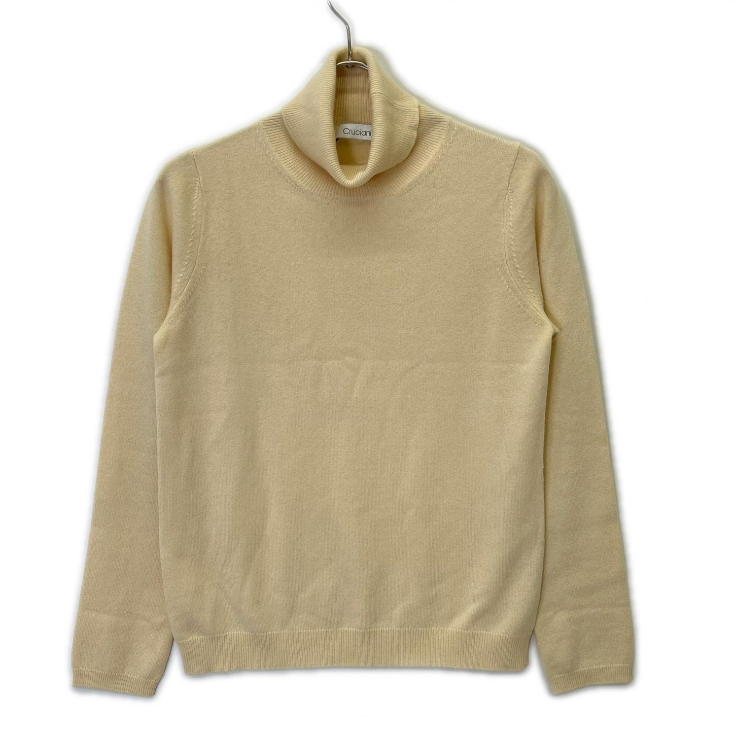 Cruciani Beige Cashmere High-Neck Knit Sweater Size 42