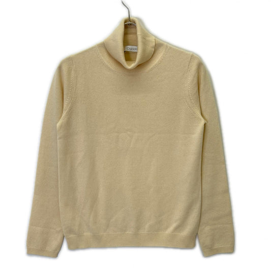 Cruciani Beige Cashmere High-Neck Knit Sweater Size 42