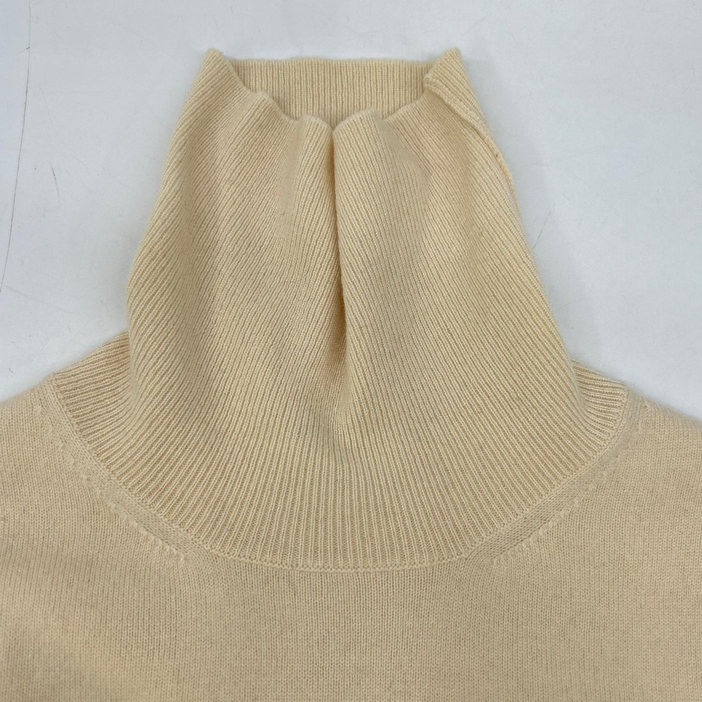 Cruciani Beige Cashmere High-Neck Knit Sweater Size 42