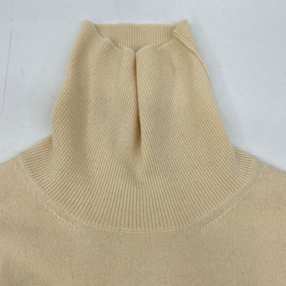 Cruciani Beige Cashmere High-Neck Knit Sweater Size 42