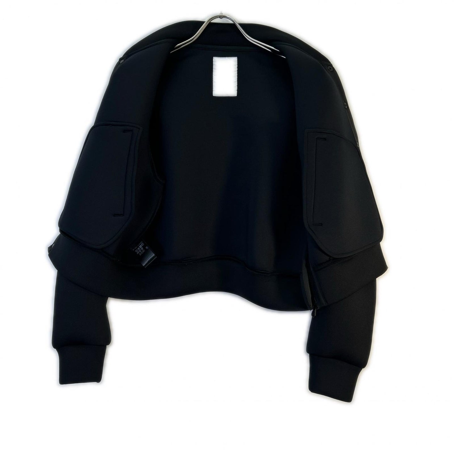 ONE GRAVITY Black Side-Zip Double Knit Cardigan Size F