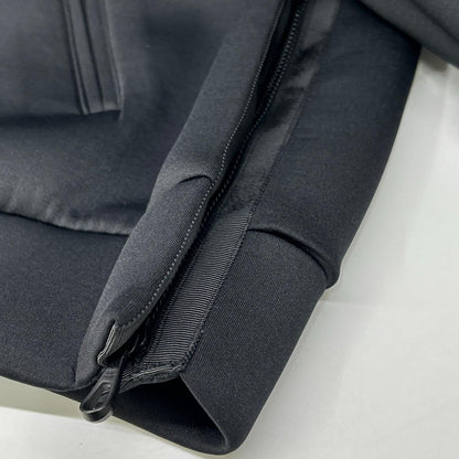 ONE GRAVITY Black Side-Zip Double Knit Cardigan Size F