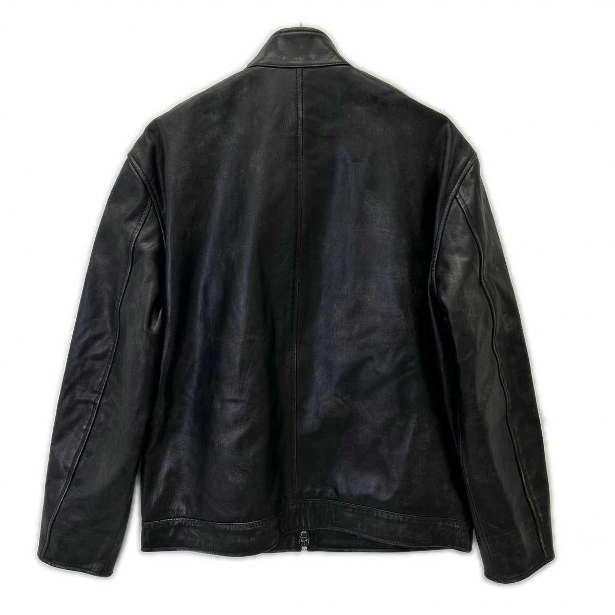 BRD- Basic Leather Vintage Black Jacket Size MAX