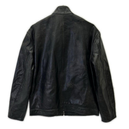 BRD- Basic Leather Vintage Black Jacket Size MAX