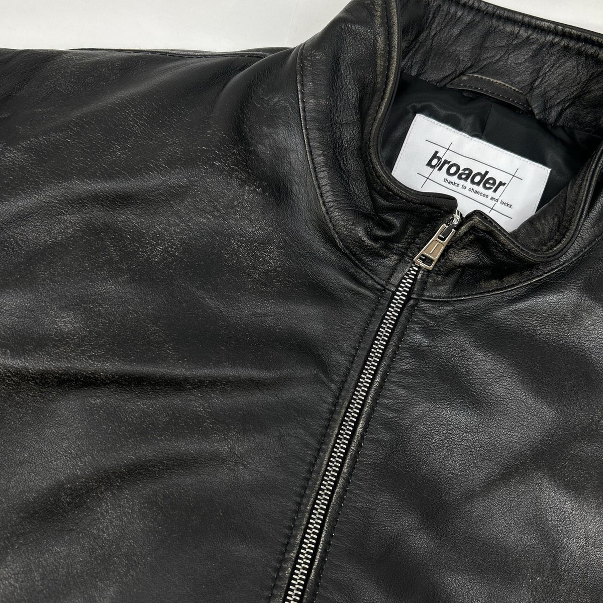 BRD- Basic Leather Vintage Black Jacket Size MAX