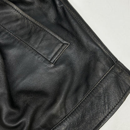 BRD- Basic Leather Vintage Black Jacket Size MAX