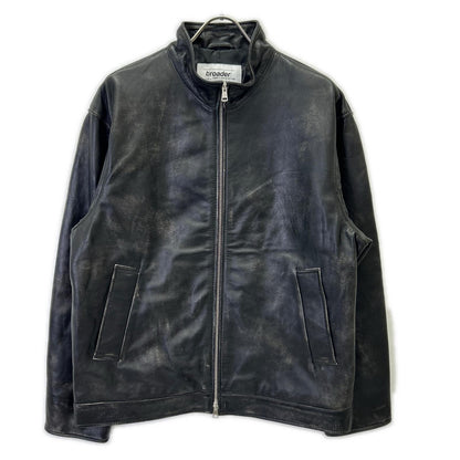 BRD- Basic Leather Vintage Black Jacket Size MEGA