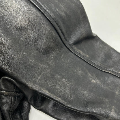 BRD- Basic Leather Vintage Black Jacket Size MEGA
