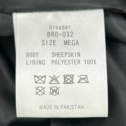 BRD- Basic Leather Vintage Black Jacket Size MEGA