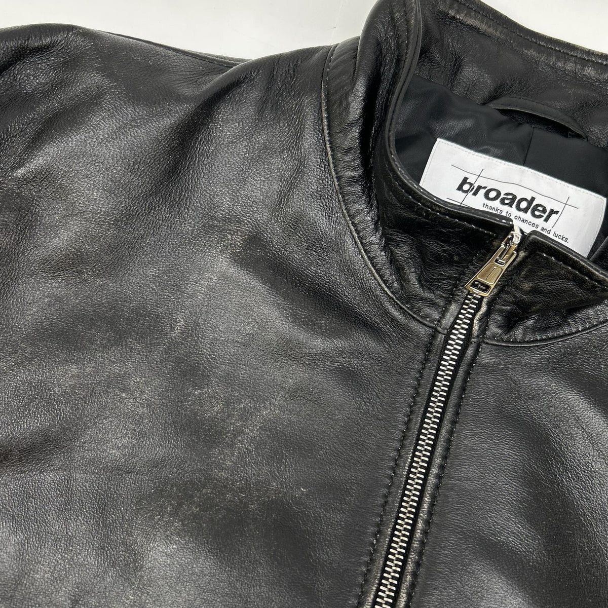 BRD- Basic Leather Vintage Black Jacket Size MEGA