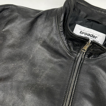 BRD- Basic Leather Vintage Black Jacket Size MEGA
