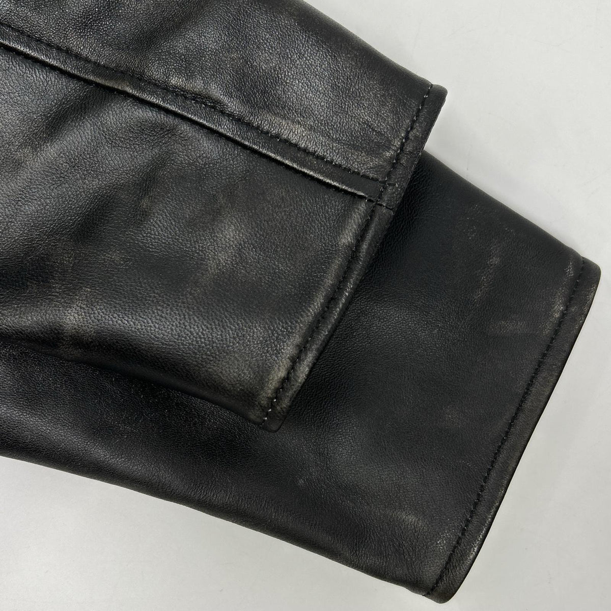 BRD- Basic Leather Vintage Black Jacket Size MEGA