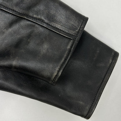 BRD- Basic Leather Vintage Black Jacket Size MEGA