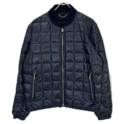 LOUIS VUITTON Quilted Logo Patch Down Jacket Navy Size 48