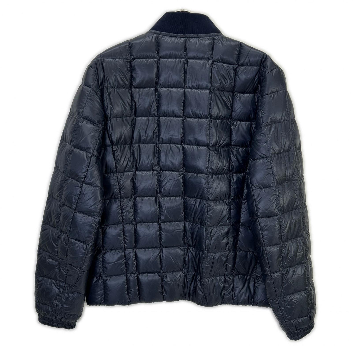 LOUIS VUITTON Quilted Logo Patch Down Jacket Navy Size 48
